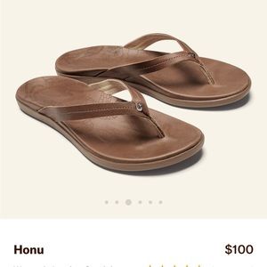 Olukai, Honu, Women’s Leather Sandals, Tan, Size 7, Never worn, NWOT